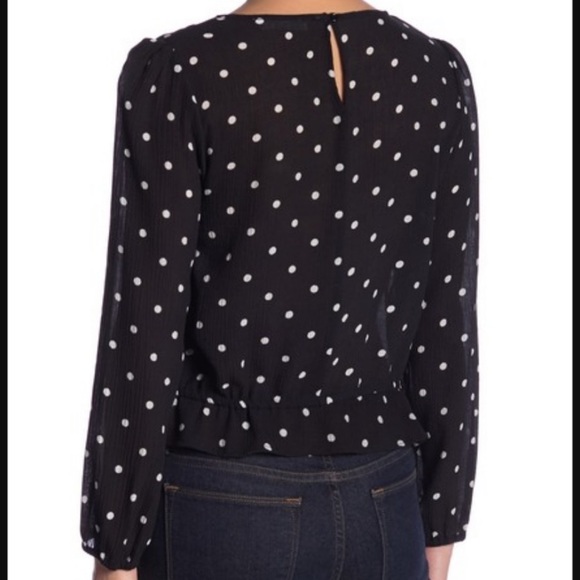 Elodie Polka Dot Tie Waist Blouse - Picture 2 of 11